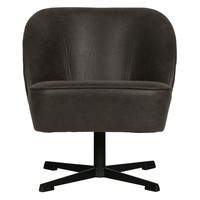 Vogue fauteuil leder zwart