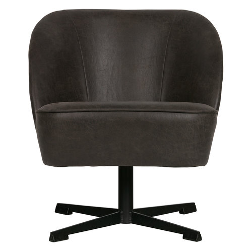 BePureHome Vogue fauteuil leder zwart BePureHome Vogue fauteuil leder zwart