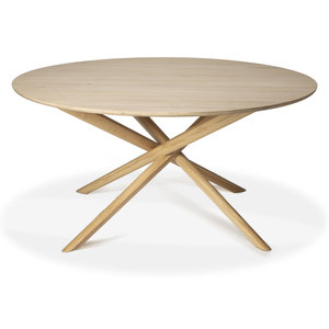 Ethnicraft Mikado table à manger ronde en chêne