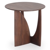 Geometric bijzettafel teak