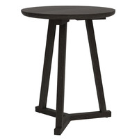 Eiken tripod bijzettafel - zwart