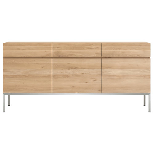 Ethnicraft Ligna dressoir eik 3 deuren 3 lades Ethnicraft Ligna dressoir eik 3 deuren 3 lades