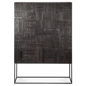 Ethnicraft Tabwa armoire à provisions en bois de teck 2 portes et 2 tiroirs