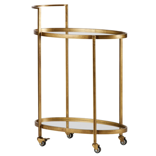 BePureHome Push trolley metaal antique brass BePureHome Push trolley metaal antique brass