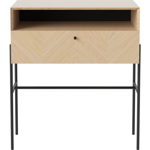 Bolia Luxe commode 1 lade hoog zwarte handgreep