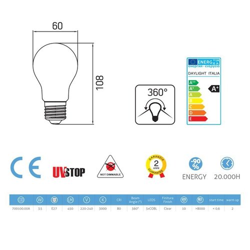Creative cables Drop ledlamp  Clear - 450 lm