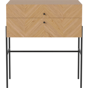 Bolia Luxe commode 2 tiroirs haut poignée noire