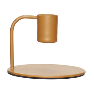 Hübsch Bougeoir ambré en métal