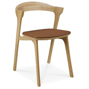 Ethnicraft Bok chaise de salle à manger en chêne/cuir cognac