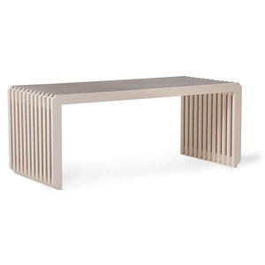 HKLiving Banc à lattes sable small