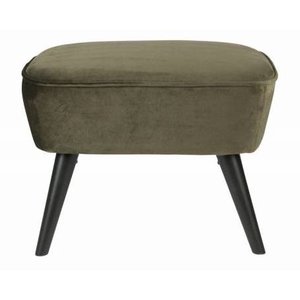 WOOOD Sara pouf sur pieds en velours