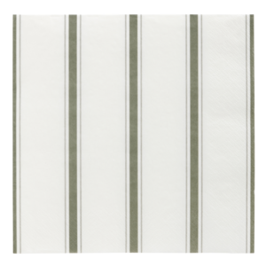 House Doctor Stripe serviettes en papier dusty green - paquet de 40 House Doctor Stripe serviettes en papier dusty green - paquet de 40
