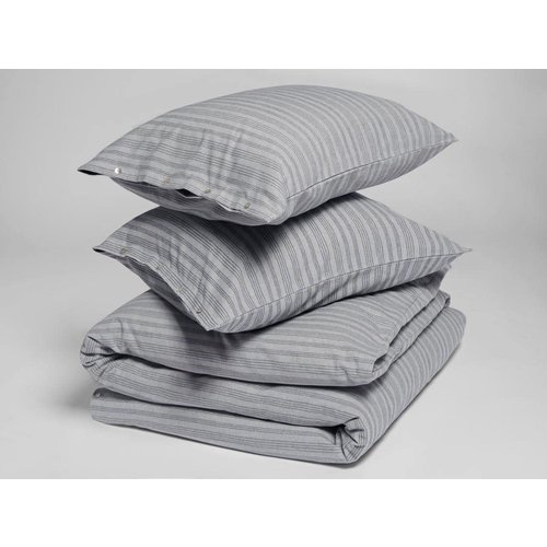 Yumeko Dekbedovertrek velvet flanel grey blue stripe Yumeko Dekbedovertrek velvet flanel grey blue stripe