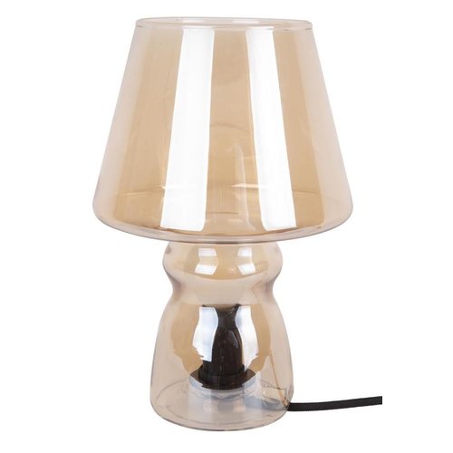Classic tafellamp amberbruin glas