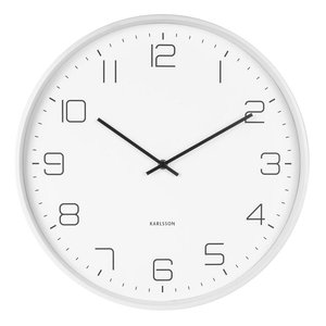 Karlsson Lofty horloge murale en fer mat blanc Karlsson Lofty horloge murale en fer mat blanc
