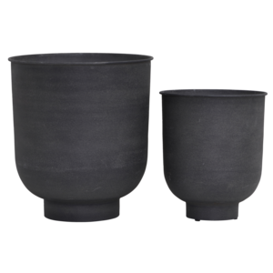 House Doctor Vig pot de fleurs noir - lot de 2