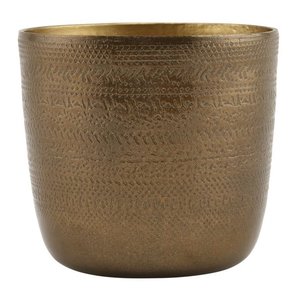 House Doctor Chappra pot de fleurs en laiton antique