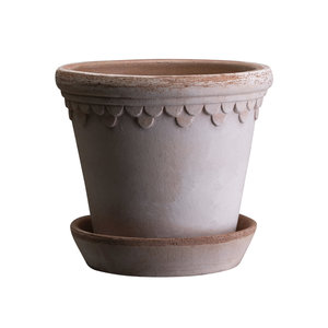 Bergs Potter Kopenhagen pot de fleurs avec soucoupe rose 25 cm Bergs Potter Kopenhagen pot de fleurs avec soucoupe rose 25 cm