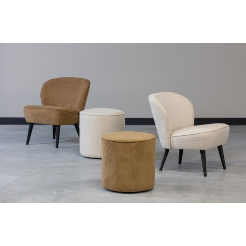 WOOOD Sara fauteuil bouclé creme