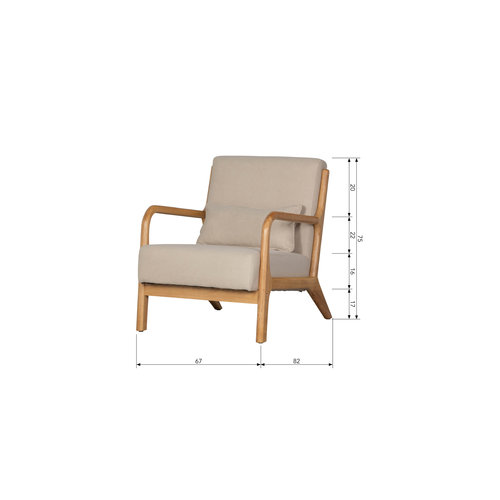 WOOOD Mark fauteuil fluweel of geweven