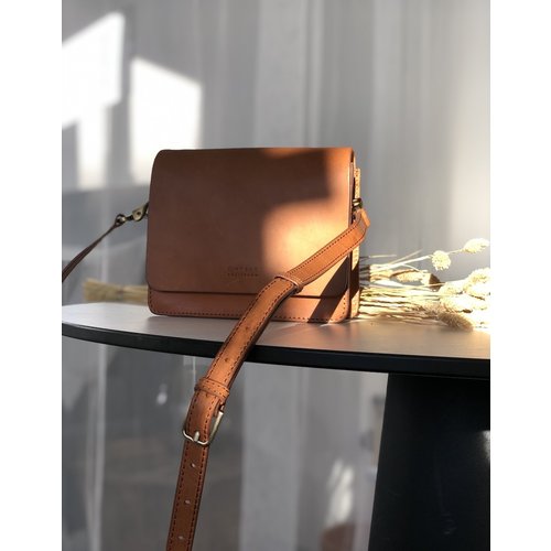 O My Bag Audrey mini klassiek leer cognac - 2 riemen