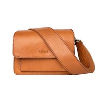 Harper mini handtas met 2 riemen - klassiek leder cognac