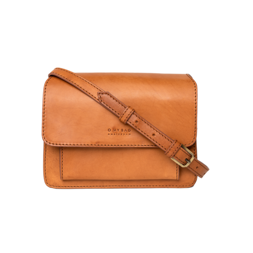 O My Bag Harper mini handtas met 2 riemen - klassiek leder cognac