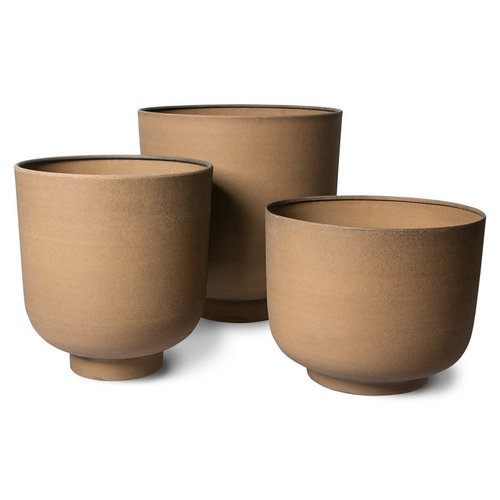 HKLiving Metalen bloempot camel - set van 3