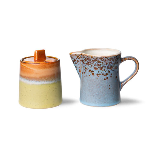HK Living 70's melkkan en suikerpot Berry/Peat HK Living 70's melkkan en suikerpot Berry/Peat