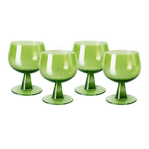 HKLiving The emeralds : verre à vin bas vert citron - lot de 4 HKLiving The emeralds : verre à vin bas vert citron - lot de 4