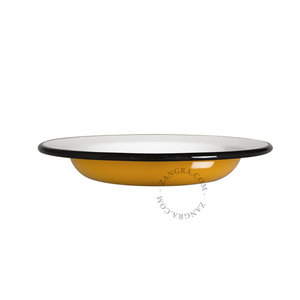 zangra Assiette creuse Ø 24 cm moutarde émaillée