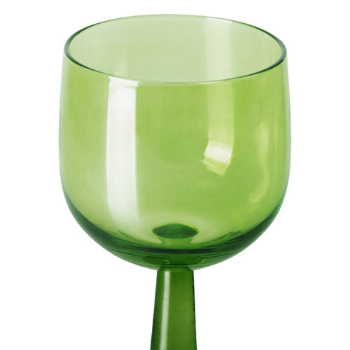 HKLiving The emeralds : wijnglas hoog limoengroen - set van 4