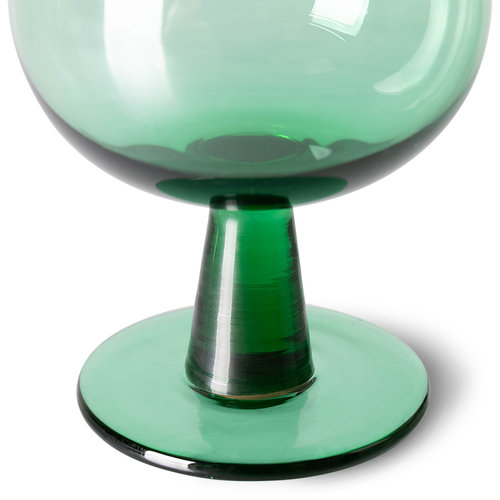 HKLiving The emeralds : wijnglas laag varengroen - set van 4