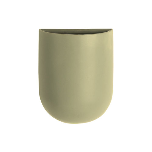 Present Time Ovale bloempot muur olijfgroen 19 x 14,8 Present Time Ovale bloempot muur olijfgroen 19 x 14,8