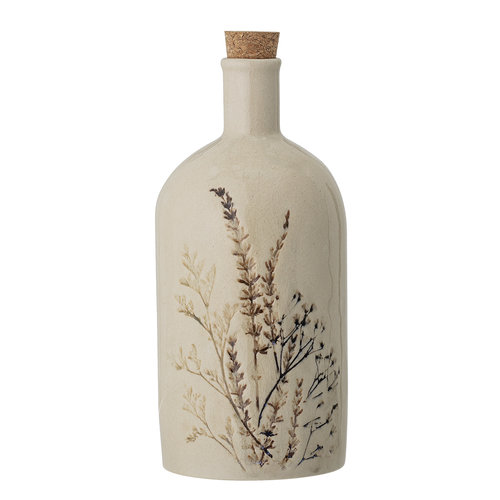 Bloomingville Bea fles met kurk keramiek Bloomingville Bea fles met kurk keramiek