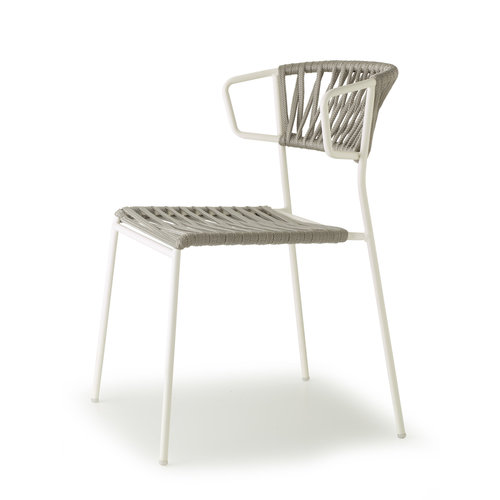 SCAB Lisa Filo tuinstoel met armleuningen linen silver - set van 2 SCAB Lisa Filo tuinstoel met armleuningen linen silver - set van 2