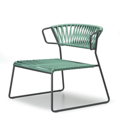 SCAB Lisa Filo loungestoel met armleuningen anthracite mint SCAB Lisa Filo loungestoel met armleuningen anthracite mint