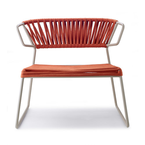 SCAB Lisa Filo loungestoel met armleuningen dove grey orange SCAB Lisa Filo loungestoel met armleuningen dove grey orange