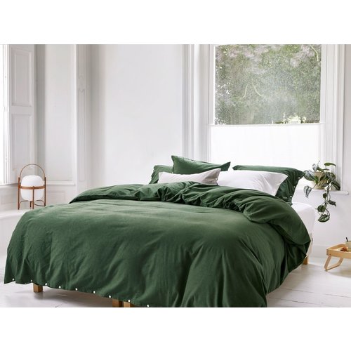 Yumeko Dekbedovertrek velvet flanel moss green Yumeko Dekbedovertrek velvet flanel moss green