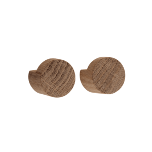 Wood knot crochet en chêne huilé lot de 2