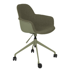 Zuiver Albert Kuip chaise de bureau avec accoudoirs verte