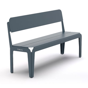 Weltevree Bended banc de jardin avec dossier gris-bleu