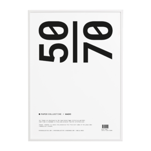 Paper Collective PC cadre en bois blanc 50 x 70 cm