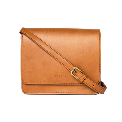 O My Bag Audrey mini handtas met 2 riemen - vegan appel leder cognac