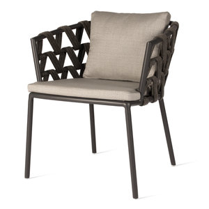 Vincent Sheppard Coussin de dos pour chaise de jardin Leo zinc