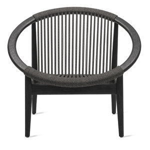 Vincent Sheppard Frida chaise lounge de jardin en teck teinté noir