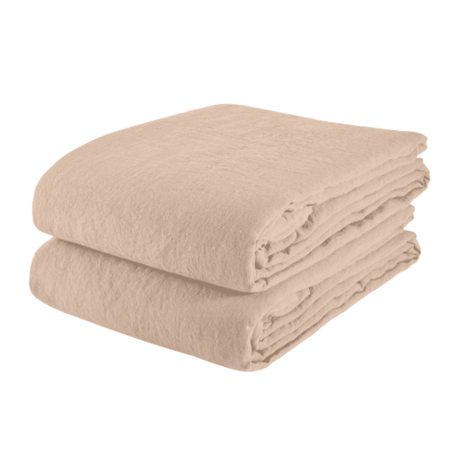 Linge Particulier Tafelkleed linnen zandkleurig 170 x 170 Linge Particulier Tafelkleed linnen zandkleurig 170 x 170