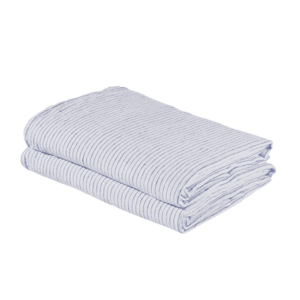 Linge Particulier Nappe à rayures bleu atlantique 250 x 140