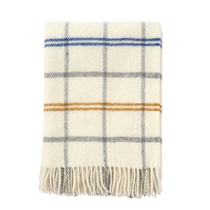 Klippan Tartan plaid wit/geel/blauw