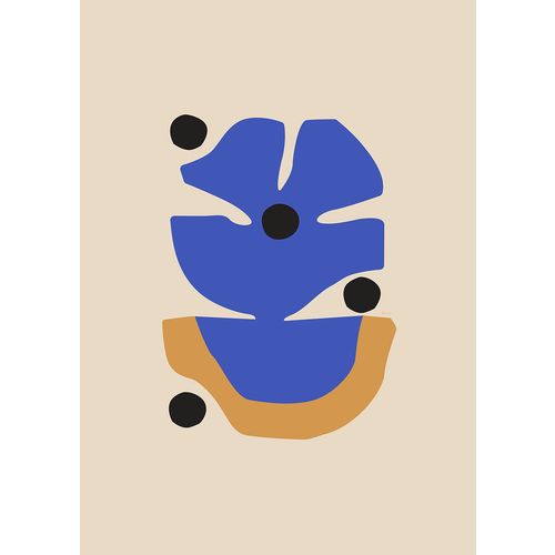 Paper Collective Flor Azul poster 70x100
